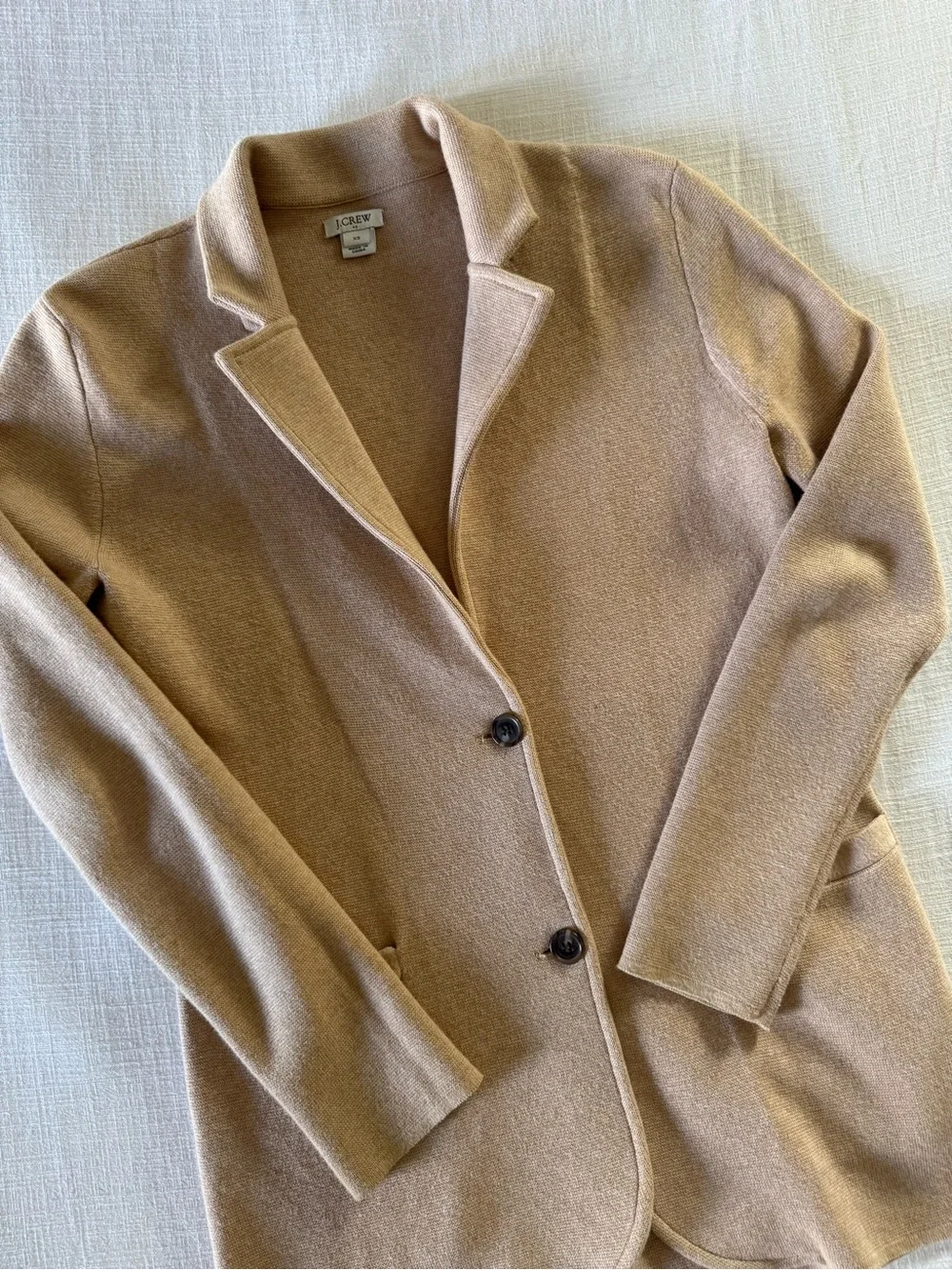 J. Crew Tan Sweater Blazer, XS